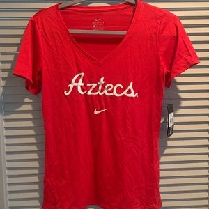 Nike Dri-FIT Women’s Red V-neck (XS) - San Diego State Aztecs (SDSU)